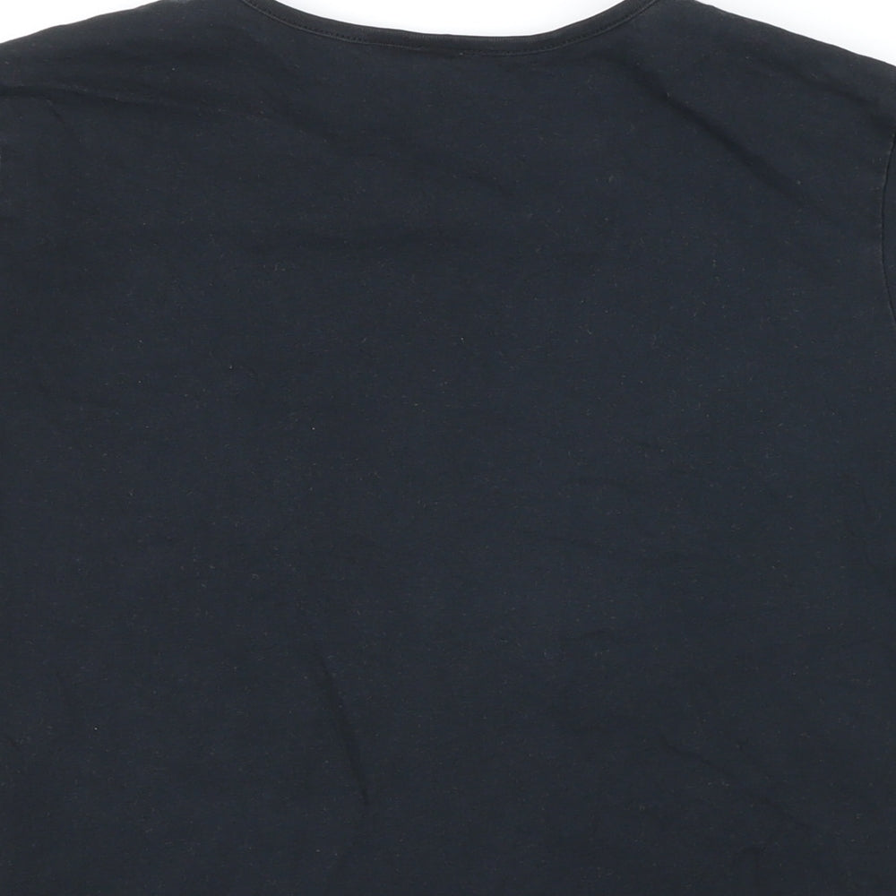 ASOS Womens Black Polyester Basic T-Shirt Size 12 Round Neck