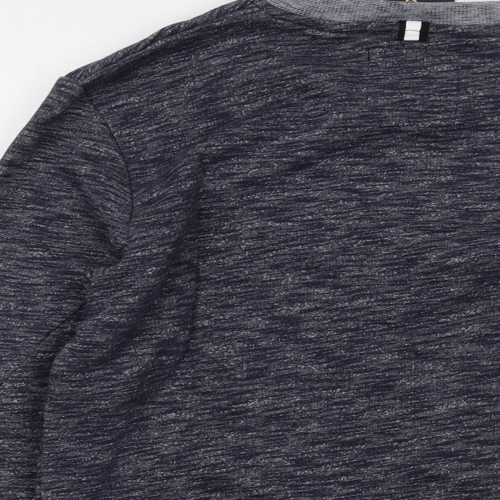 Intense Mens Blue Cotton Pullover Sweatshirt Size S