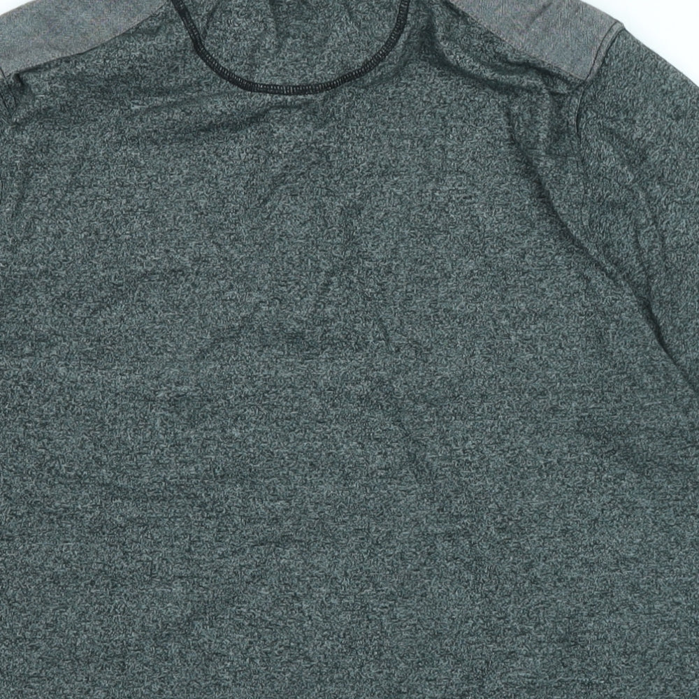 Next Mens Grey Cotton Polo Size M Collared Button