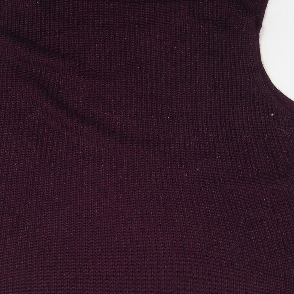 J. Taylor Womens Purple Roll Neck Viscose Pullover Jumper Size 20