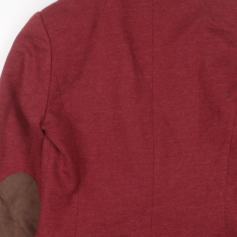 H&M Womens Red Jacket Blazer Size 10 Button