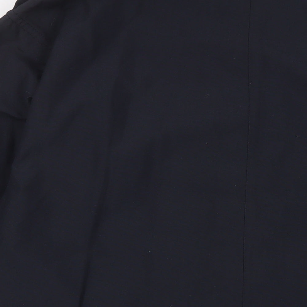 Workwear Mens Blue Viscose Button-Up Size L Collared Button