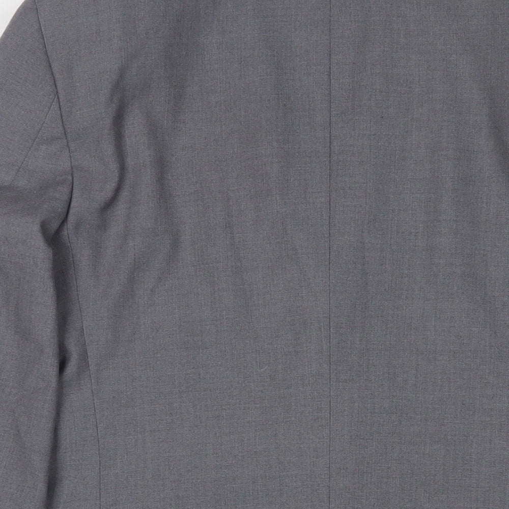 Taylor & Reece Mens Grey Polyester Jacket Suit Jacket Size 36 Regular
