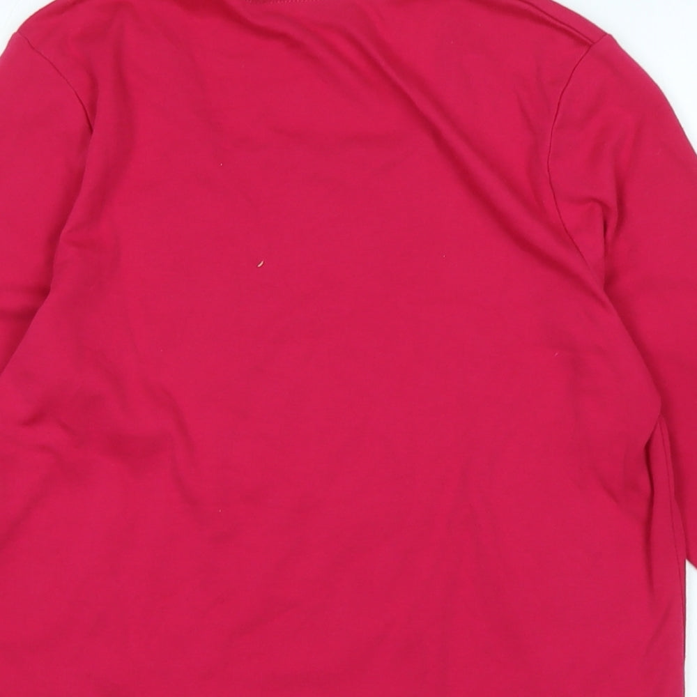 TIGI Womens Pink Cotton Basic T-Shirt Size M Square Neck