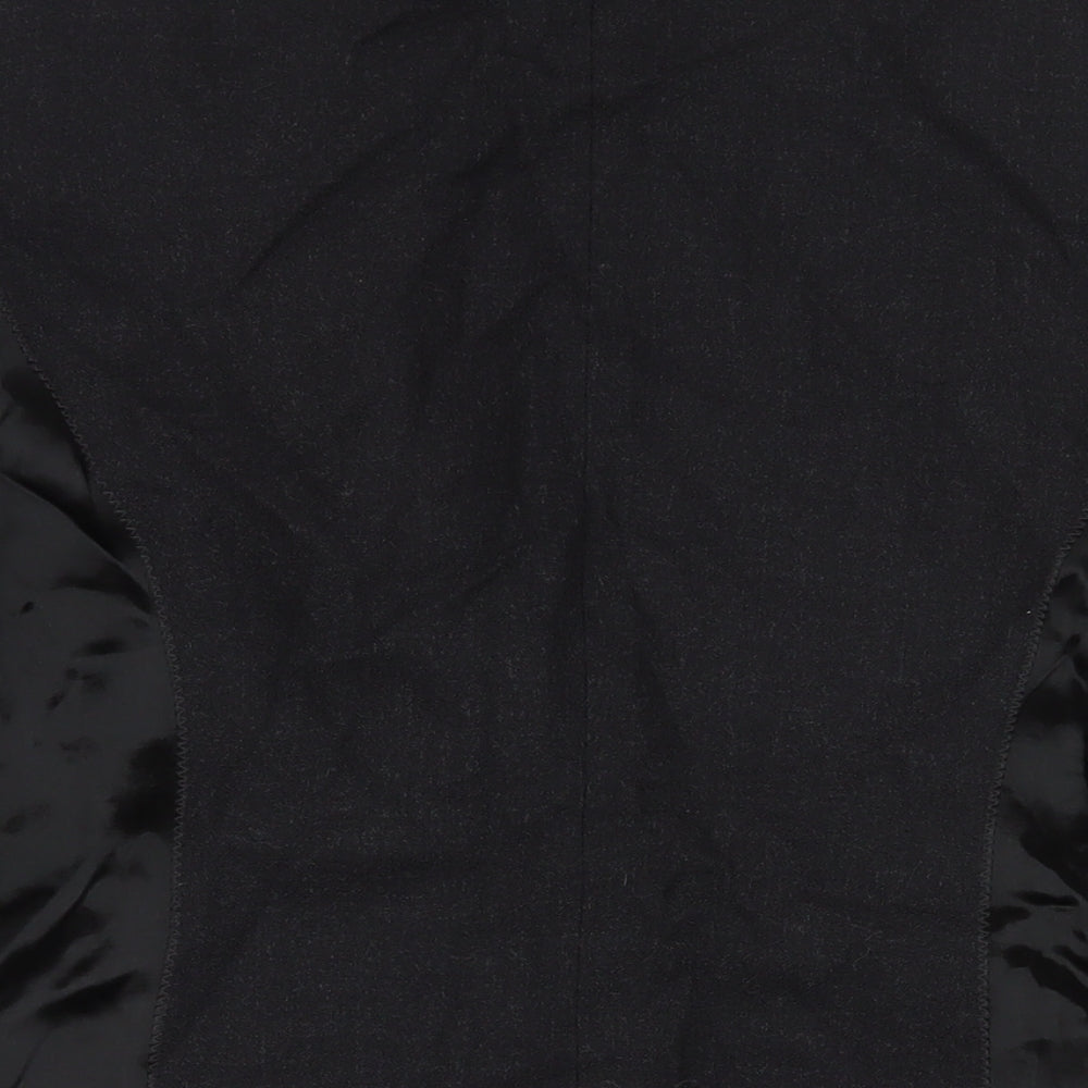 Happy Heidmann Womens Black Jacket Blazer Size 10 Button - Zipped Pockets