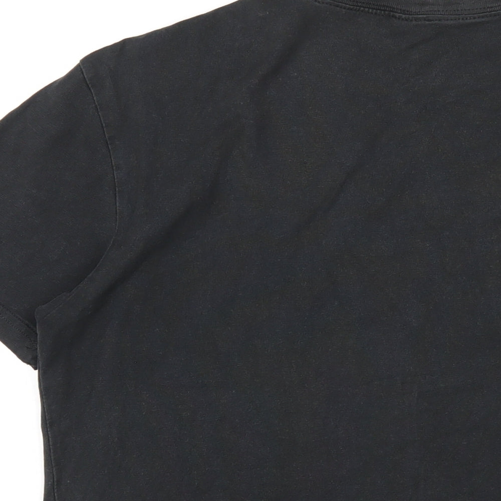 Gap Womens Black Cotton Basic T-Shirt Size S Round Neck - Stray Kat Billiards