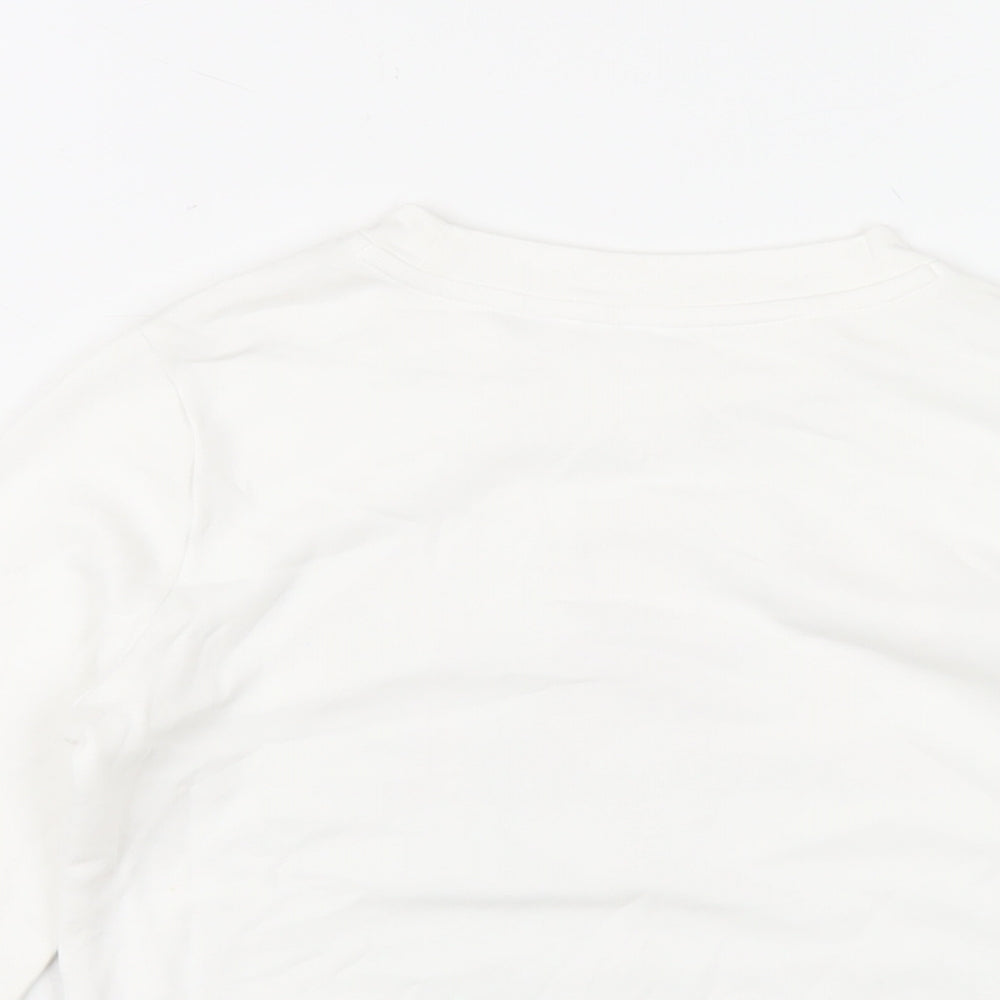 Gap Girls White Cotton Pullover Sweatshirt Size 10 Years Pullover