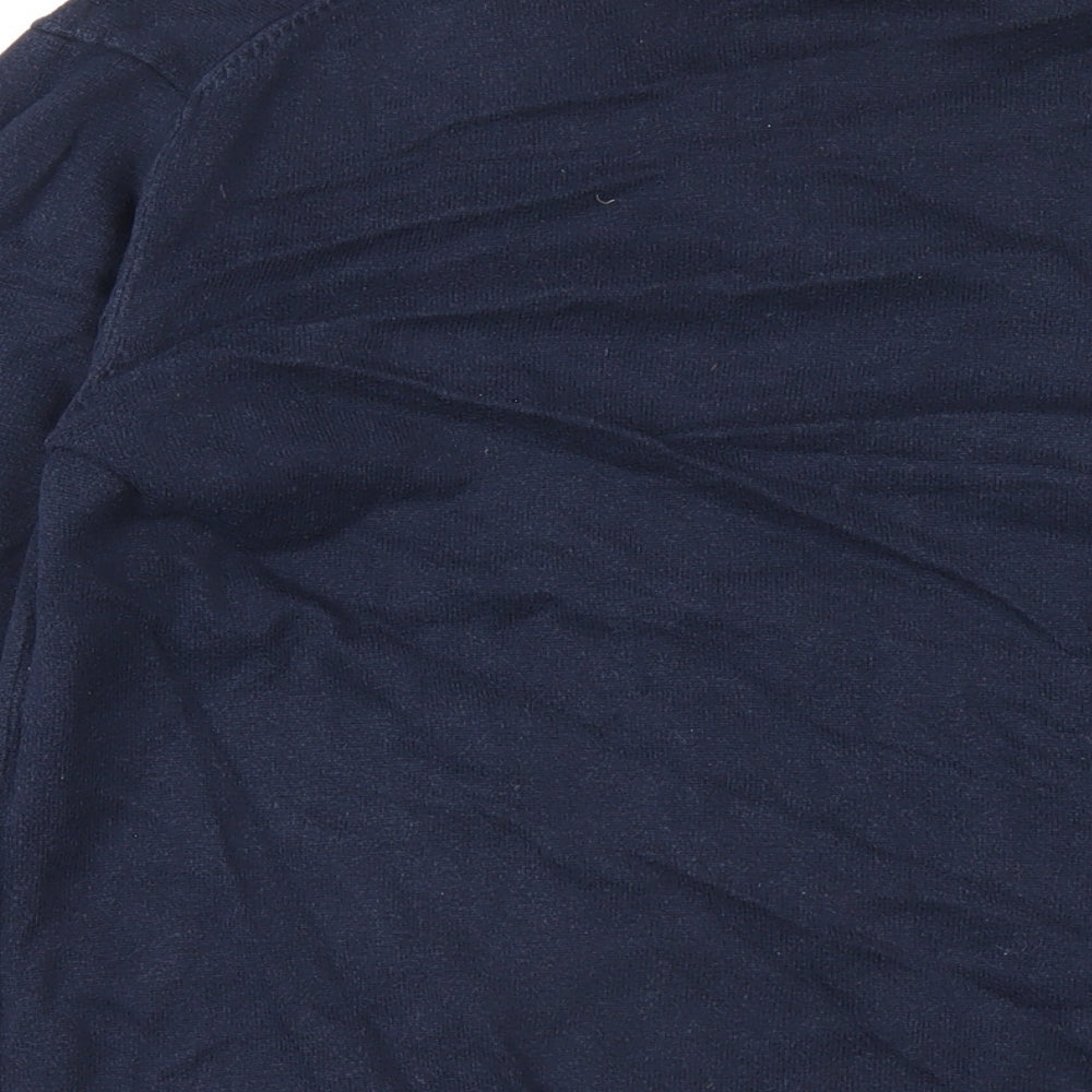 Crew Clothing Blue V-Neck Cotton Pullover Jumper Size S Long Sleeve