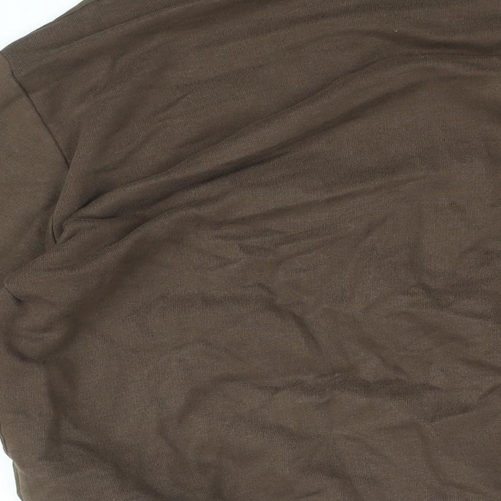 Zara Womens Brown Cotton Pullover Sweatshirt Size L Pullover