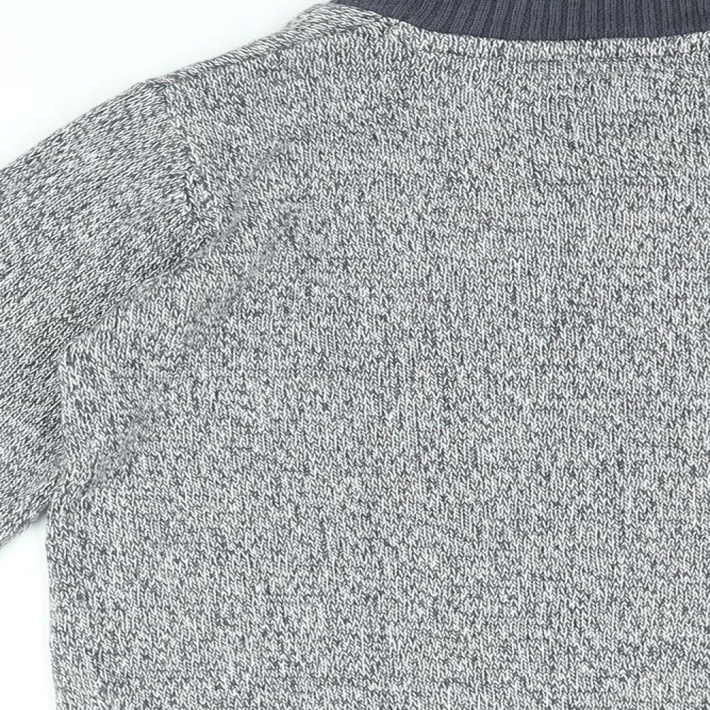 Pepperts Boys Grey V-Neck Cotton Pullover Jumper Size 8-9 Years Pullover