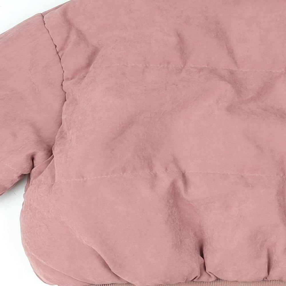 PRETTYLITTLETHING Womens Pink Jacket Coat Size 6 Zip