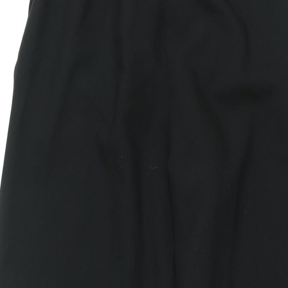 Lipsy Womens Black Polyester Trousers Size 8 L32 in Regular Zip - Belted