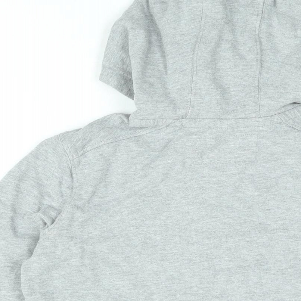 Marks & Spencer Boys Grey Cotton Full Zip Hoodie Size 10-11 Years Zip