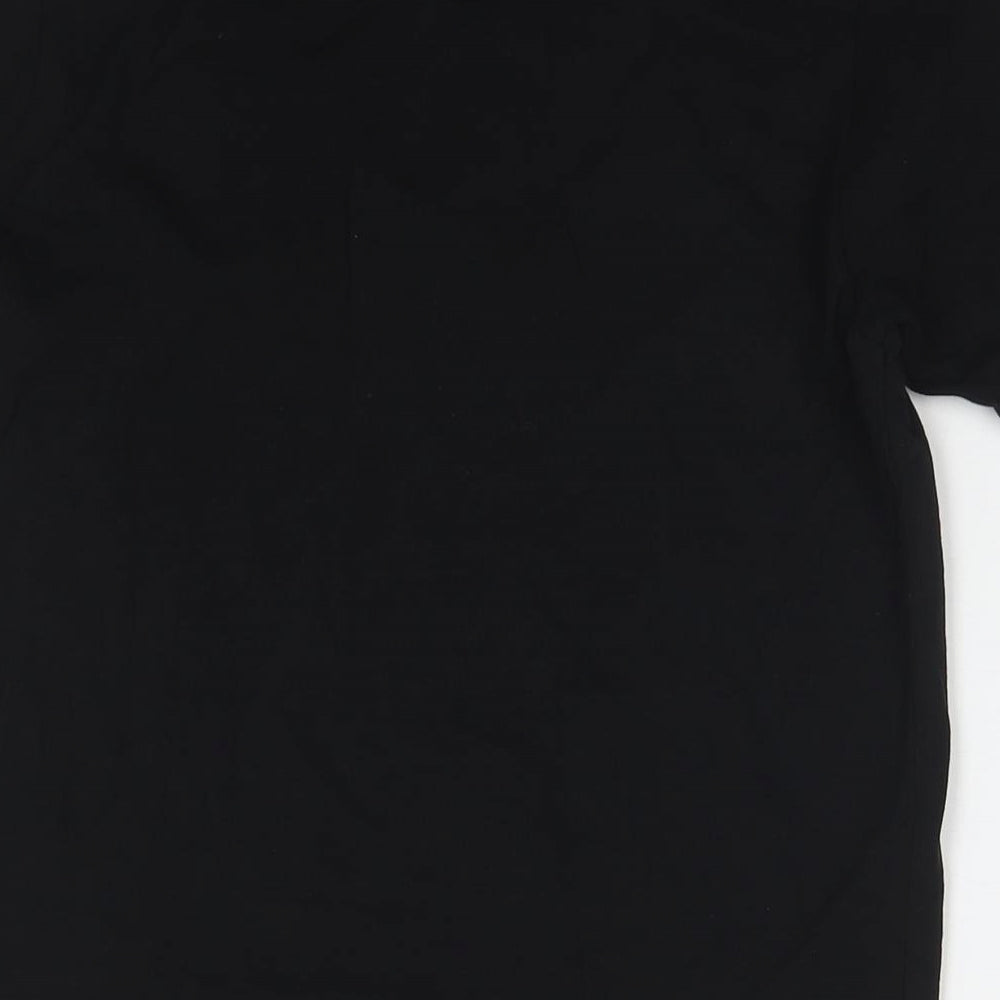 Umbro Mens Black Cotton Polo Size S Collared Pullover - Logo S.C.F.C
