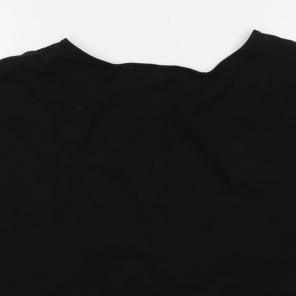 Old Navy Womens Black Polyester Basic T-Shirt Size L Round Neck