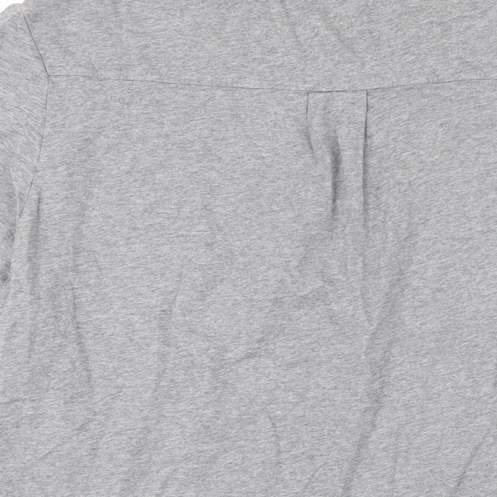 l'strange Womens Grey Cotton Basic T-Shirt Size L Round Neck