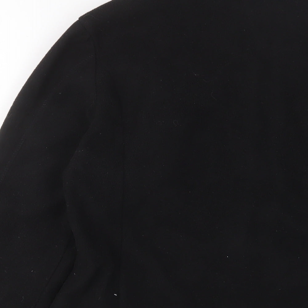 DECATHLON Womens Black Jacket Size S Zip - Logo, Embroidered