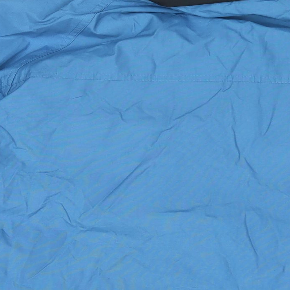 Cotton Traders Mens Blue Rain Coat Coat Size L Zip
