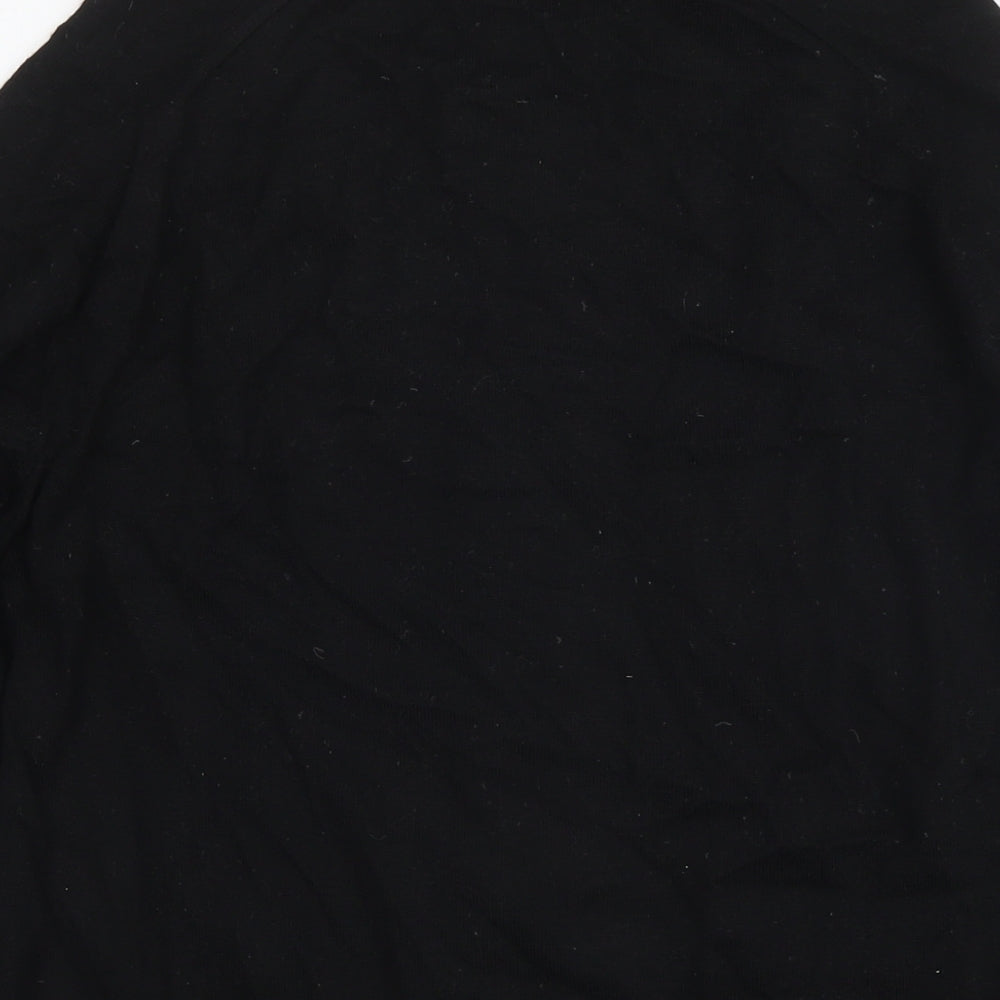 River Island Mens Black Wool Full Zip Sweatshirt Size M