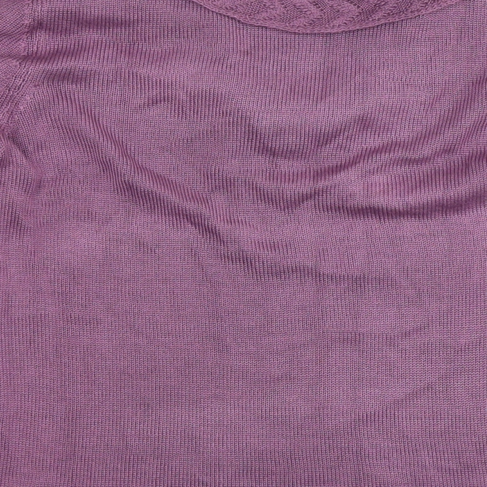 Charmance Womens Purple Round Neck Acrylic Pullover Jumper Size 18 - Size 18-20