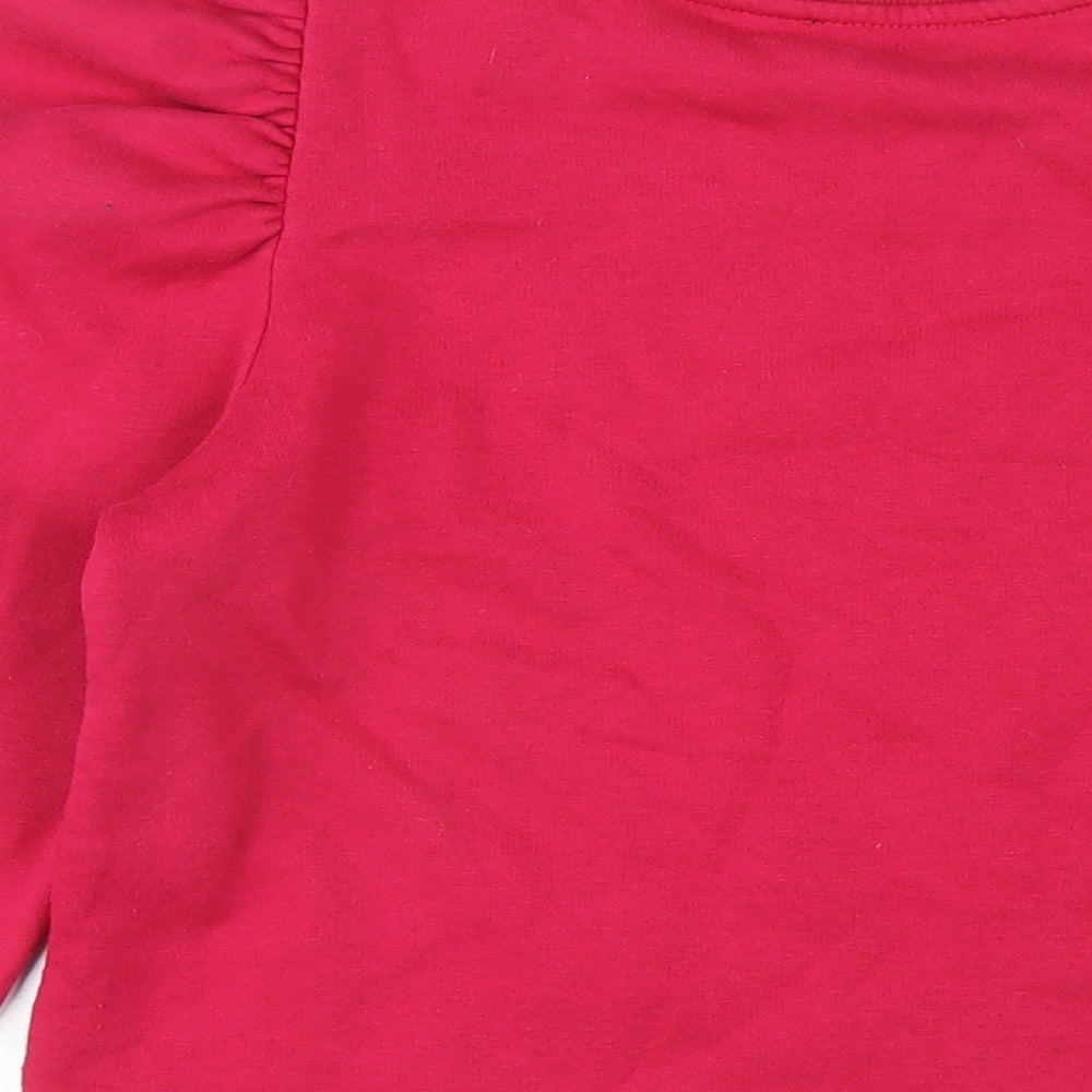 Zara Womens Pink Cotton Pullover Sweatshirt Size S Pullover