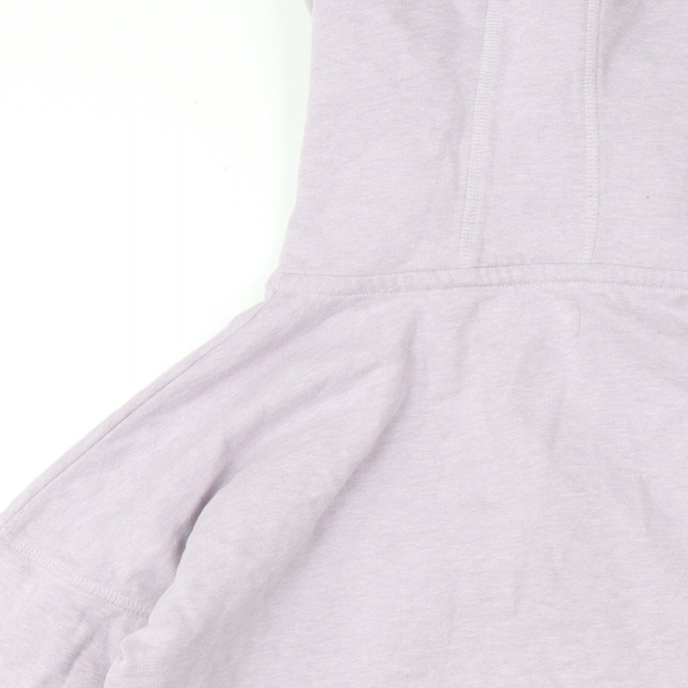 Next Womens Purple Cotton Full Zip Hoodie Size 10 Zip
