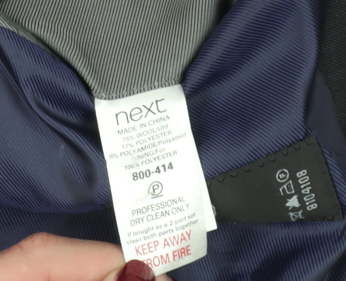 Next Black Wool Blend Two-Button Blazer - 40R
