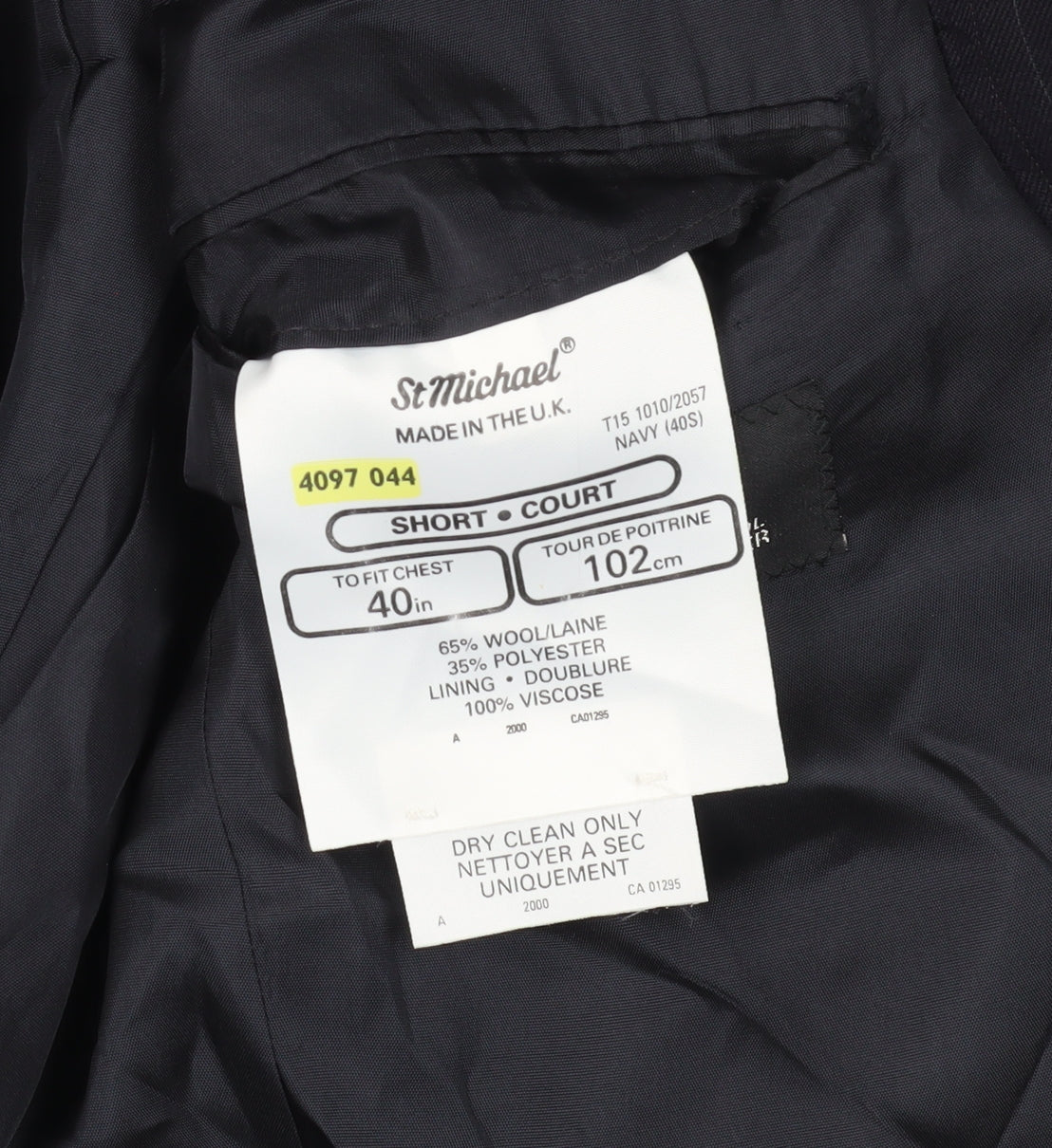 Marks & Spencer Navy Pinstripe Blazer, Size 40