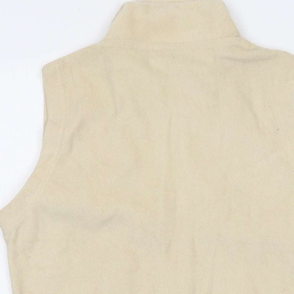 EWM Womens Beige Jacket Waistcoat Size 10 Zip