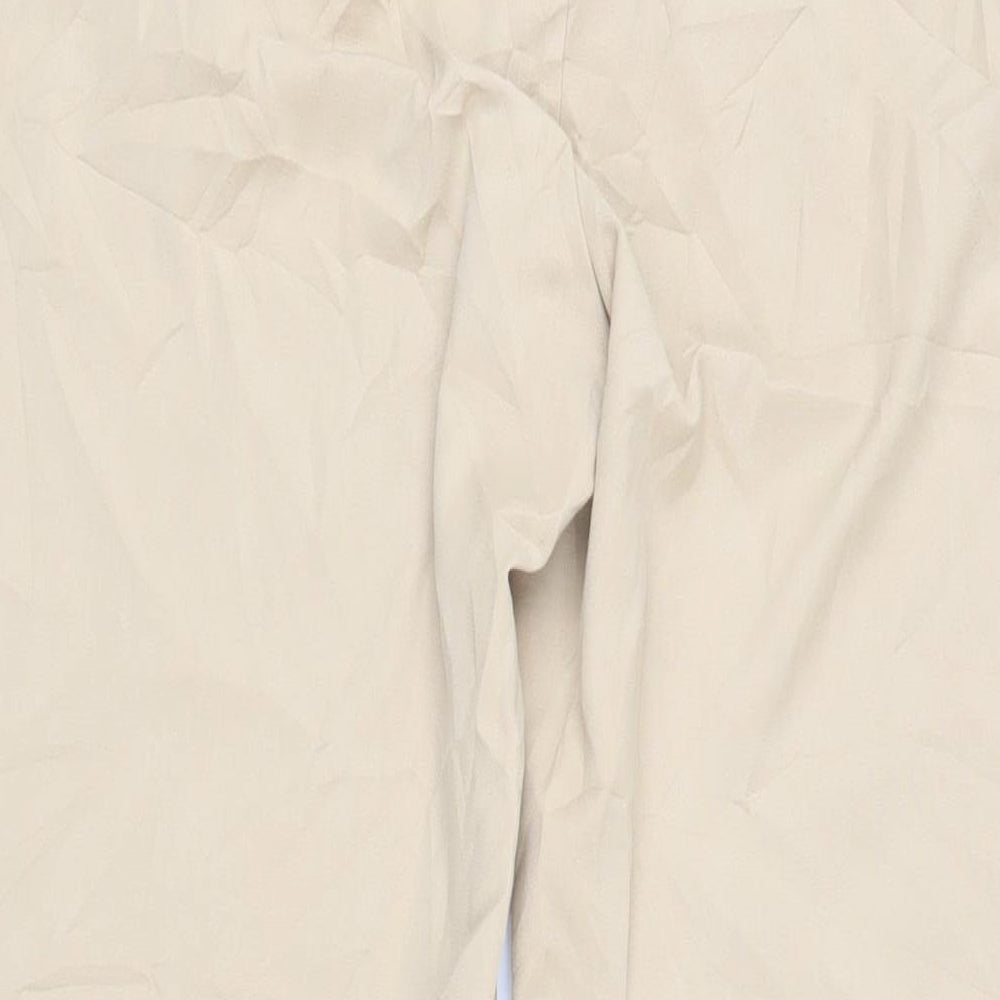 Berksha Womens Beige Polyester Trousers Size 38 L30 in Regular Zip