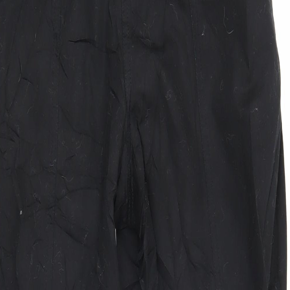 ASOS Womens Black Cotton Trousers Size 8 L25 in Regular Zip