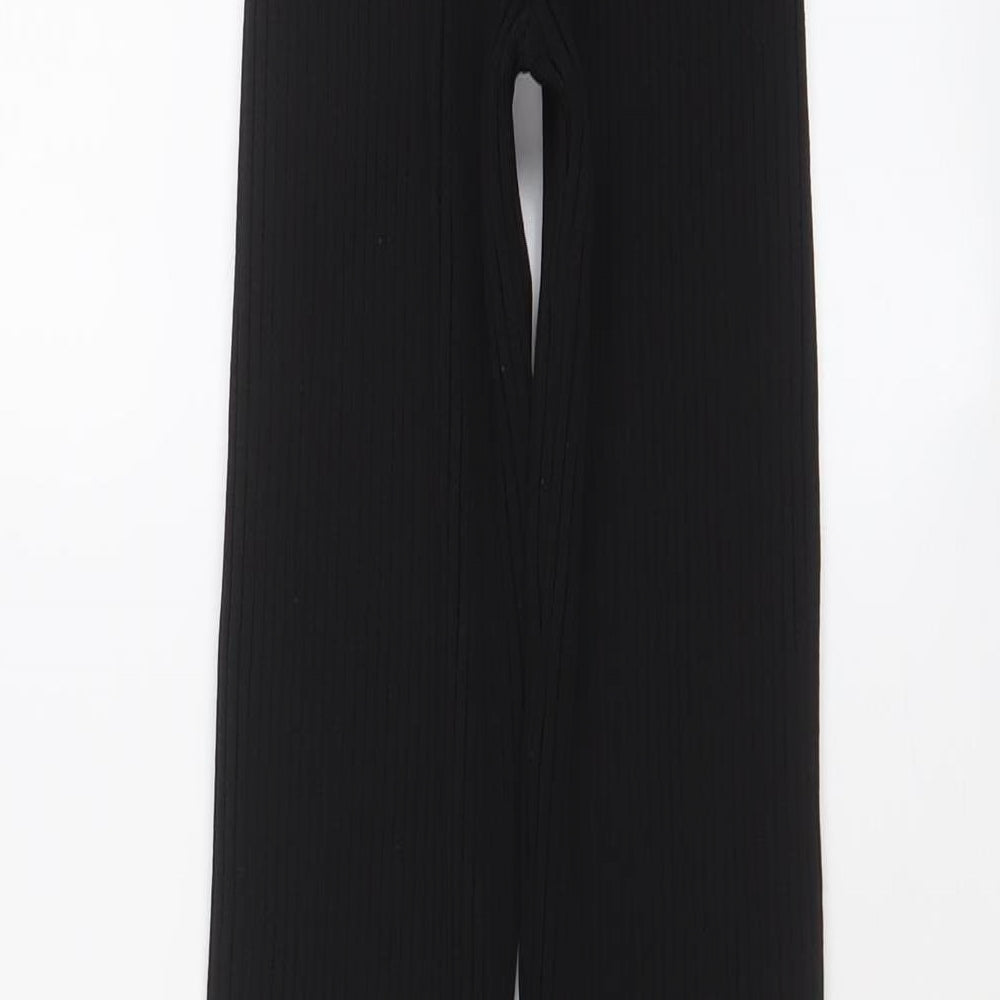 Boohoo Womens Black Polyester Capri Trousers Size XL L26 in Regular - Stretch