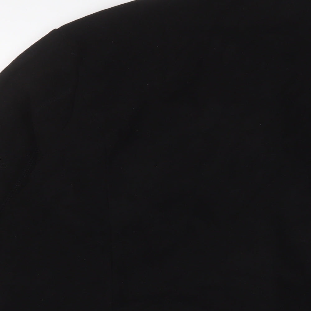 DECATHLON Mens Black Jacket Size L Zip - Logo, Embroidered