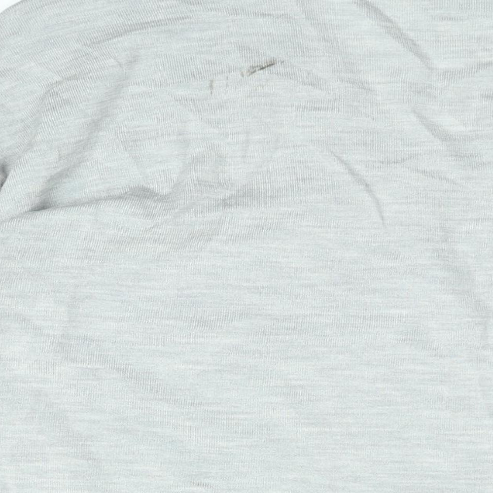 Marks & Spencer Mens Grey V-Neck Wool Pullover Jumper Size L Long Sleeve