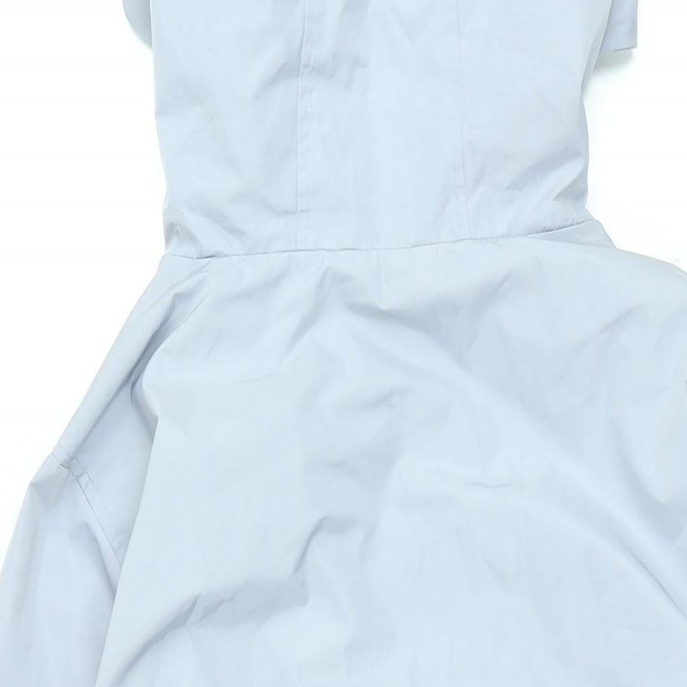 Marks and Spencer Womens Blue Rain Coat Coat Size 12 Zip