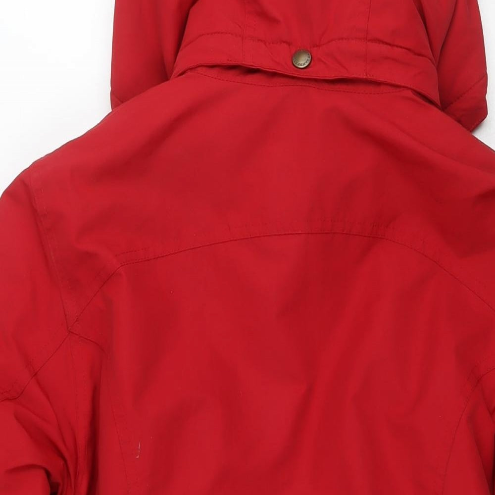 Lands' End Womens Red Jacket Size M Zip