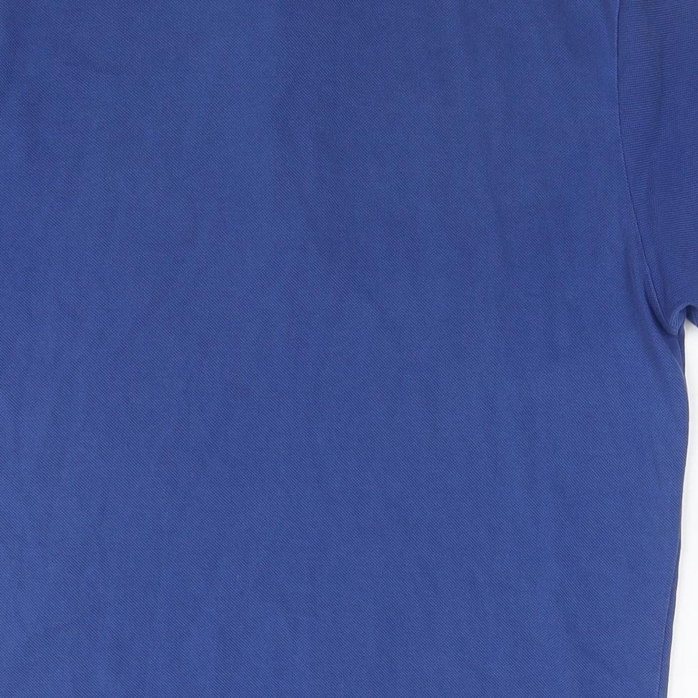 BOSS Mens Blue Cotton Polo Size S Collared Pullover