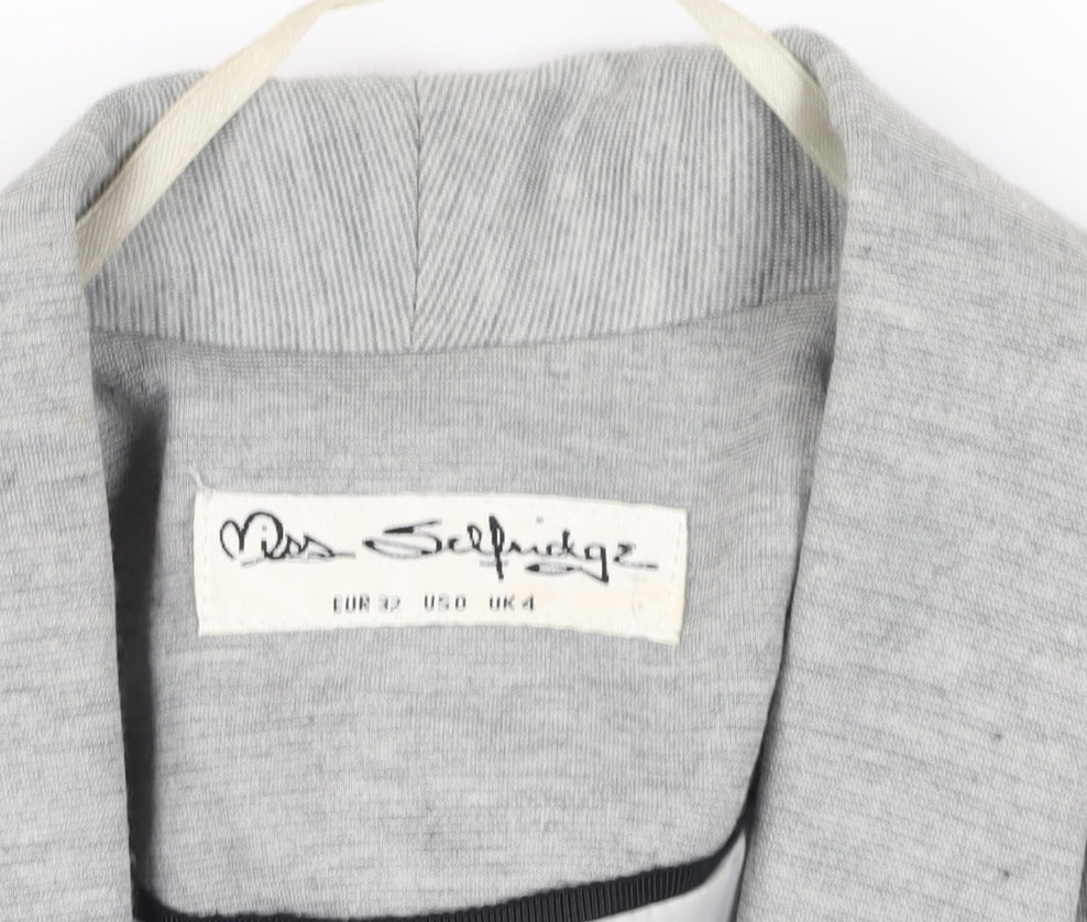 Miss Selfridge Grey Blazer UK 4 Casual Workwear