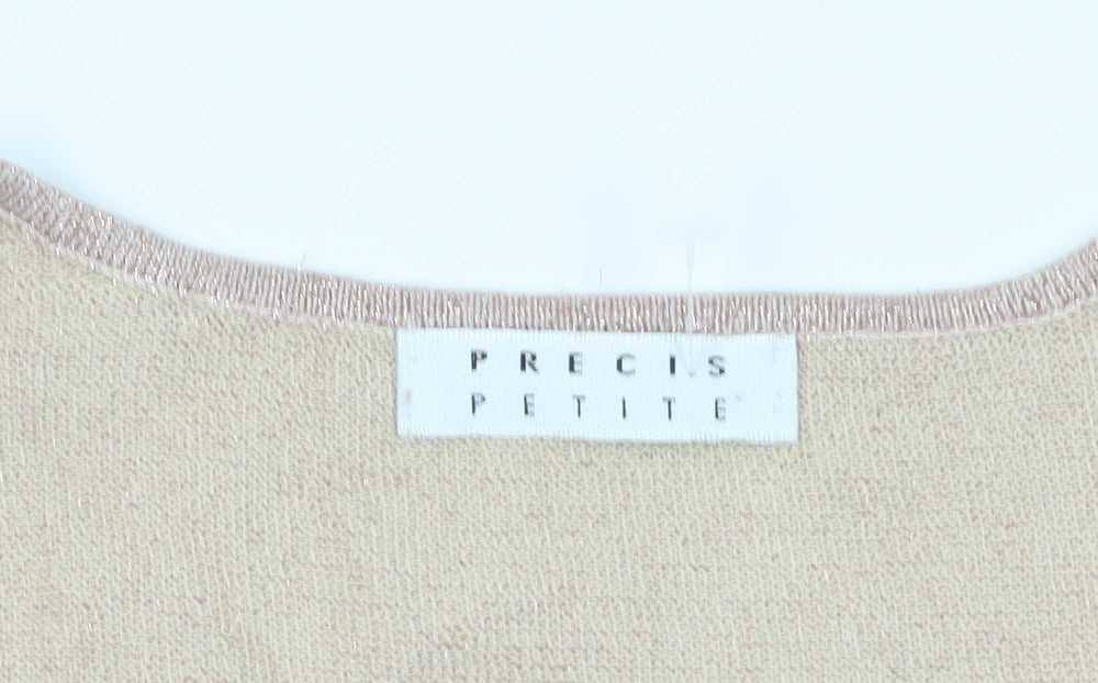Precis Petite Beige V-Neck Sleeveless Tank Top M