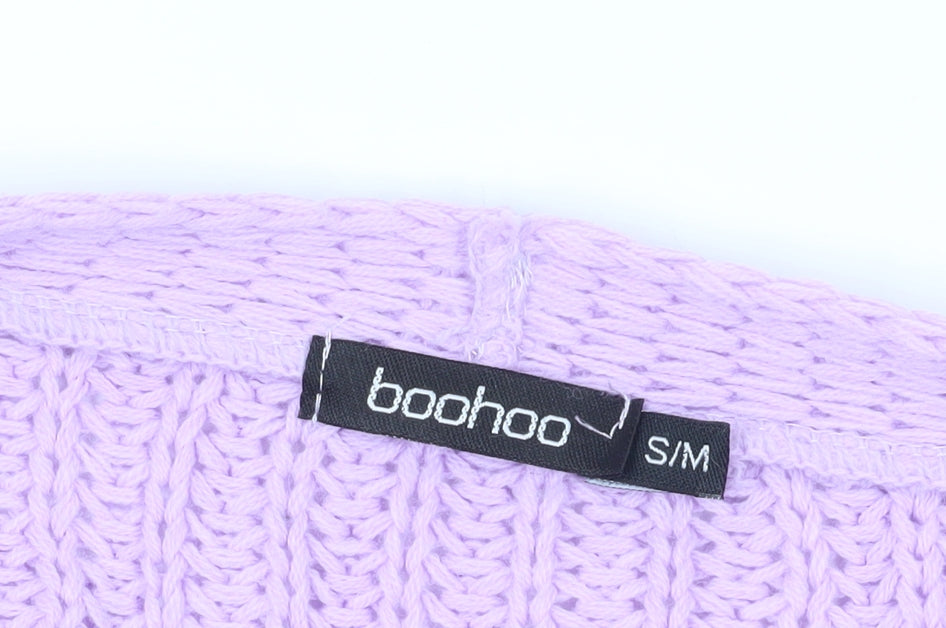 Boohoo Striped Chunky Knit Cardigan Multicolour M