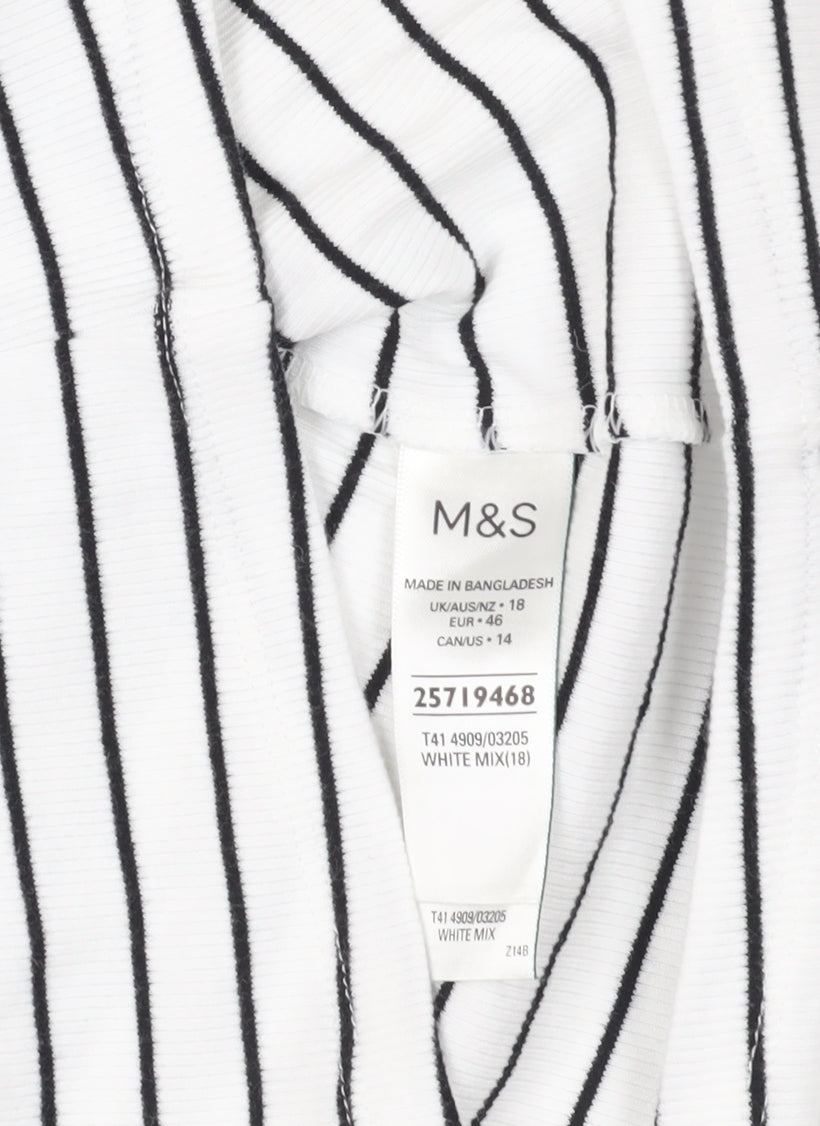 Marks & Spencer Striped Cotton Tank, Size 18