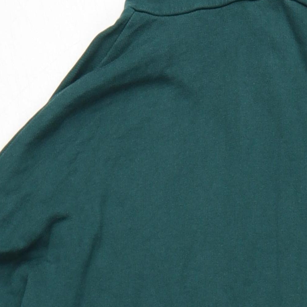 ASOS Womens Green Cotton Pullover Hoodie Size 12 Pullover