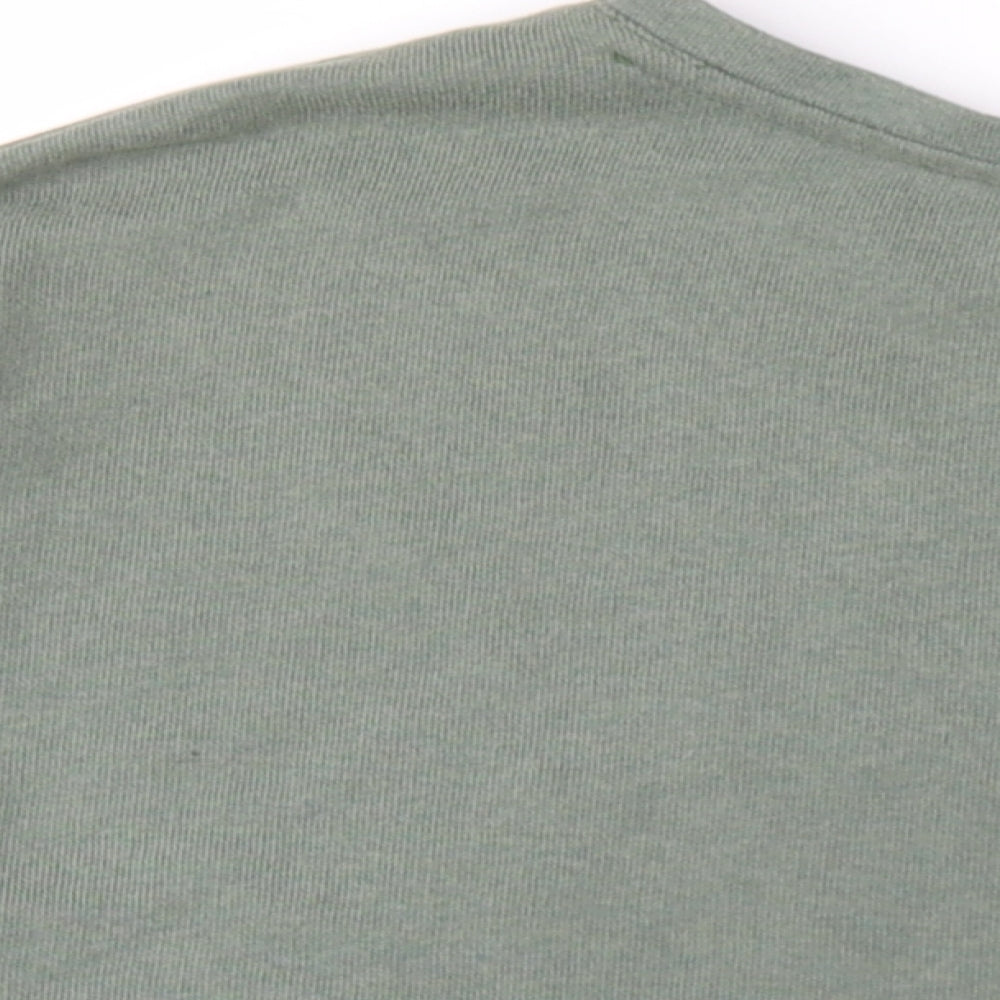 Pull&Bear Womens Green Cotton Pullover Sweatshirt Size XL Pullover