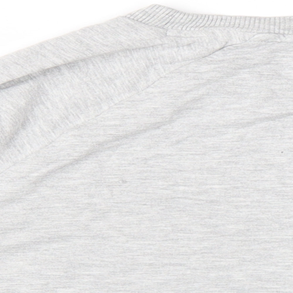 GOODMOVE Womens Grey Vinyl Pullover Sweatshirt Size 16 Pullover