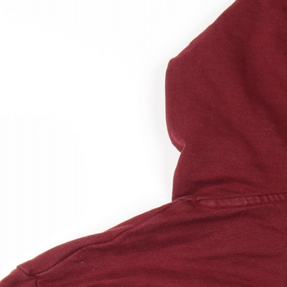 ASOS Mens Red Cotton Pullover Hoodie Size M