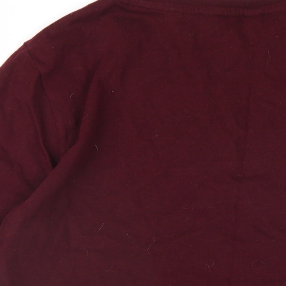 New Look Womens Purple Cotton Basic T-Shirt Size 10 Round Neck - Living My Best Life