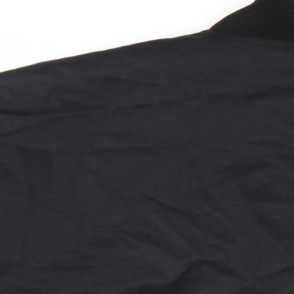 Boohoo Womens Black Bomber Jacket Jacket Size 10 Zip