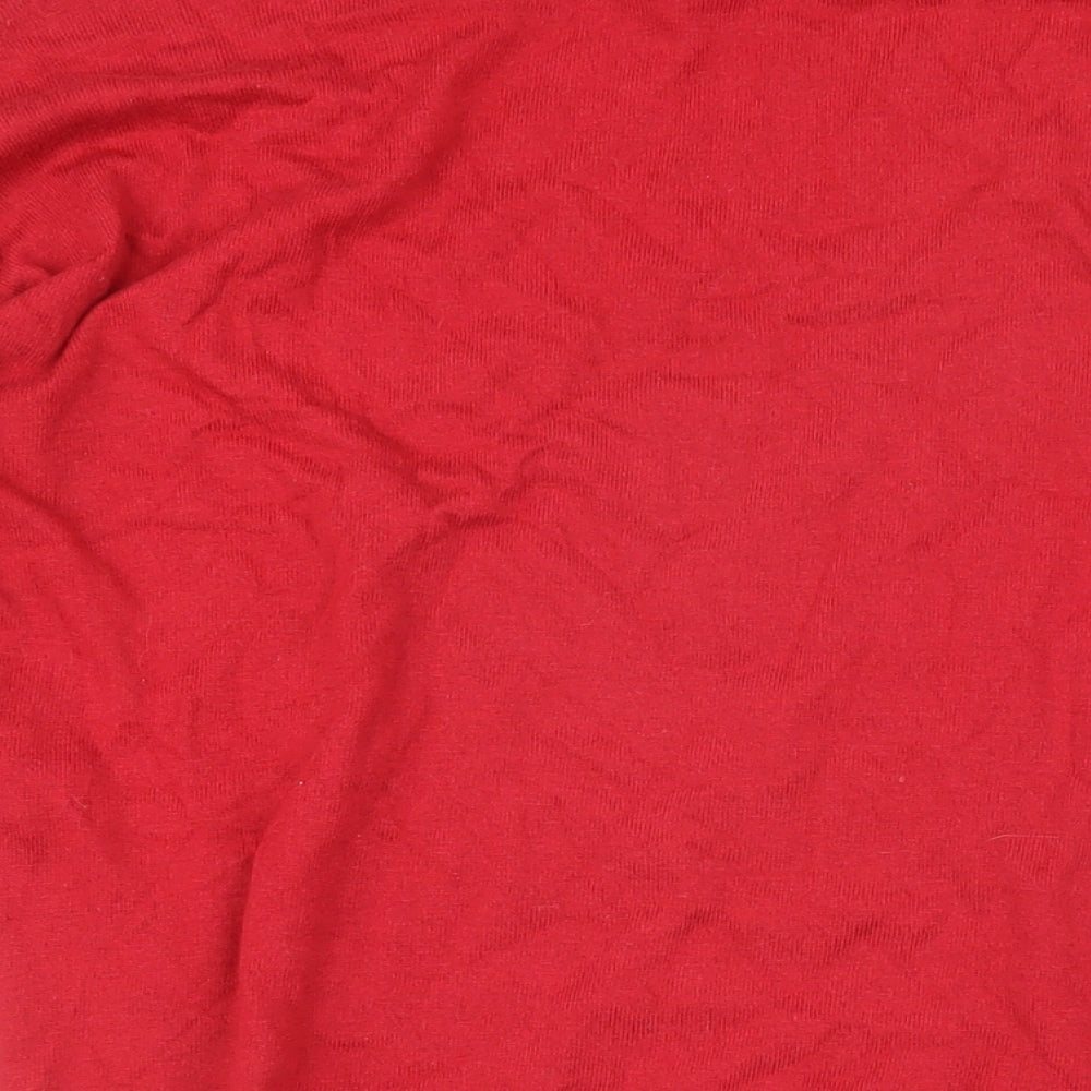 NEXT Womens Red Boat Neck Cotton Pullover Jumper Size 6 - Side zips