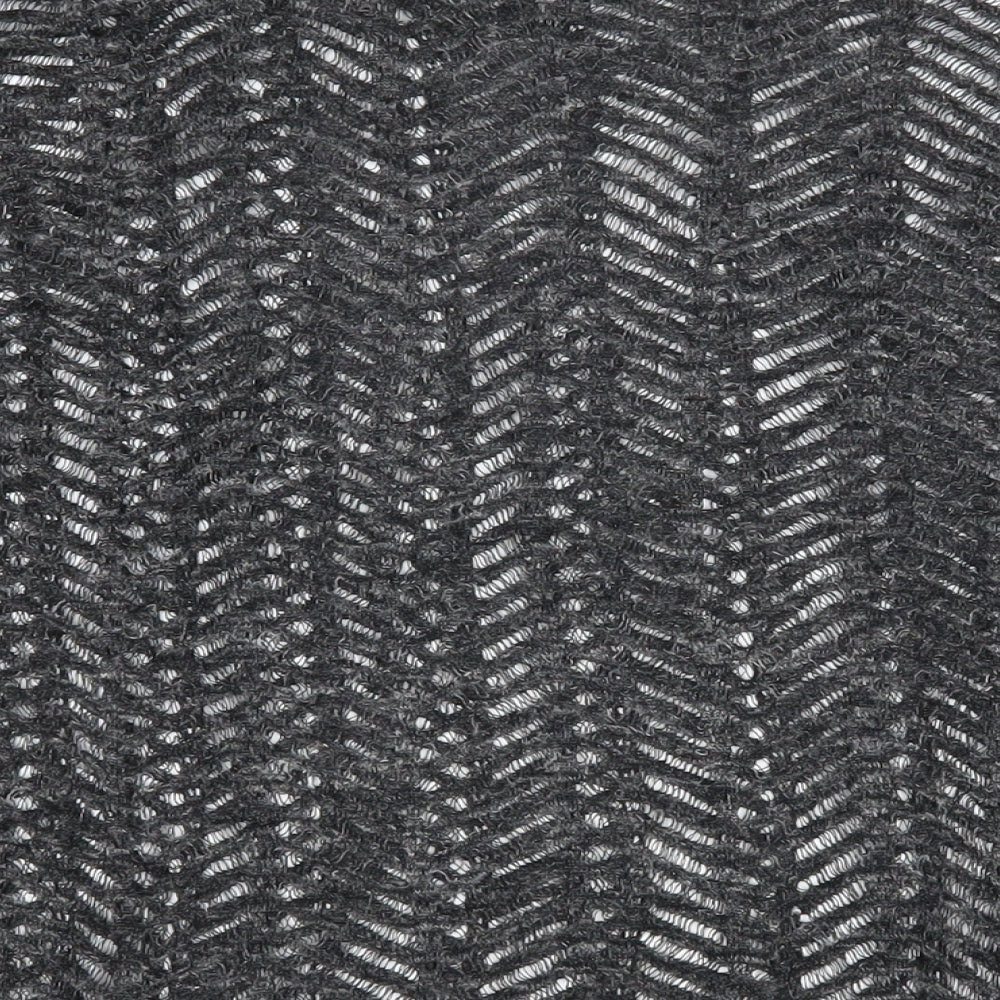 Next Womens Grey Cotton Tunic T-Shirt Size 14 Boat Neck