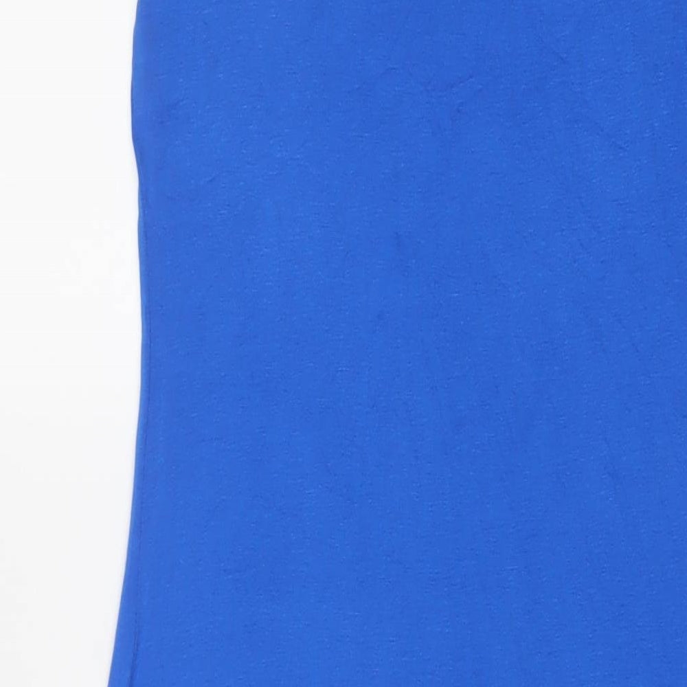 Dorothy Perkins Womens Blue Viscose Bodycon Size 10 Scoop Neck Pullover